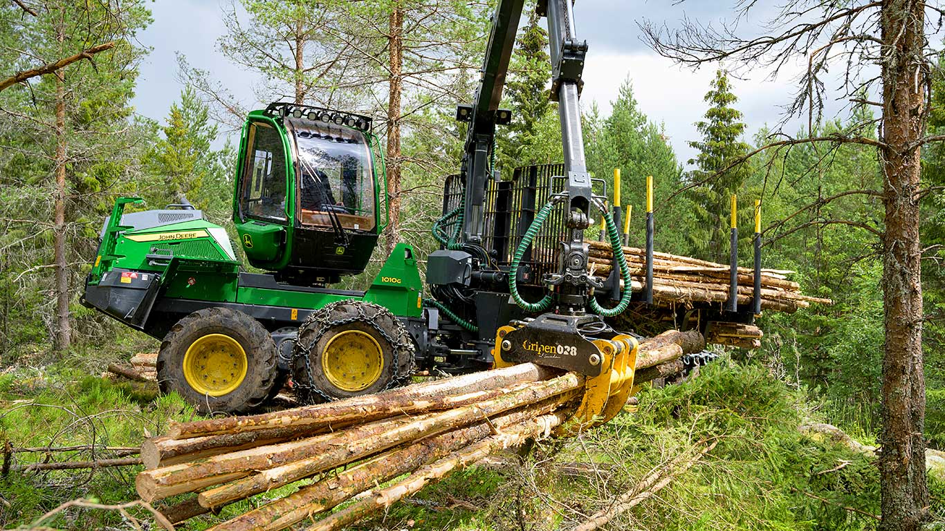 John Deere skotare med grip