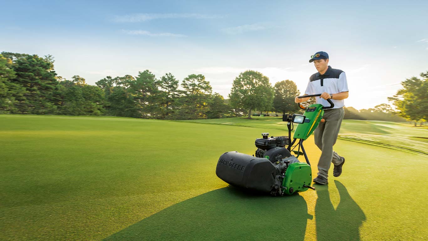 220 E-Cut Hybrid, fält, golfbana, gå- & åkgreenklippare, golf och idrott