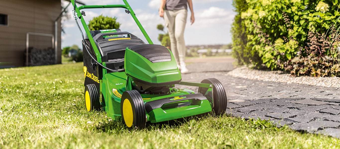 R43B, gågräsklippare, batteridriven gräsklippare